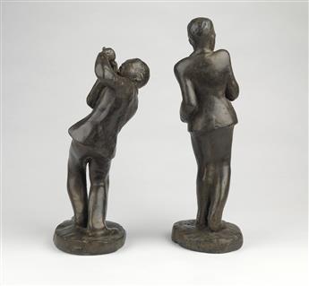 AUGUSTA SAVAGE (1892 - 1962) Pair of dancing figures.